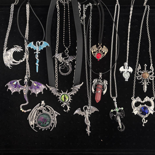 Jollyhit Dragon Aesthetic Mystery Jewelry Jar, 30pcs Light Gothic Style Costume Jewelry,Bestie Gift, Friendship Gift, Graduation Giftr, Self Love Treat