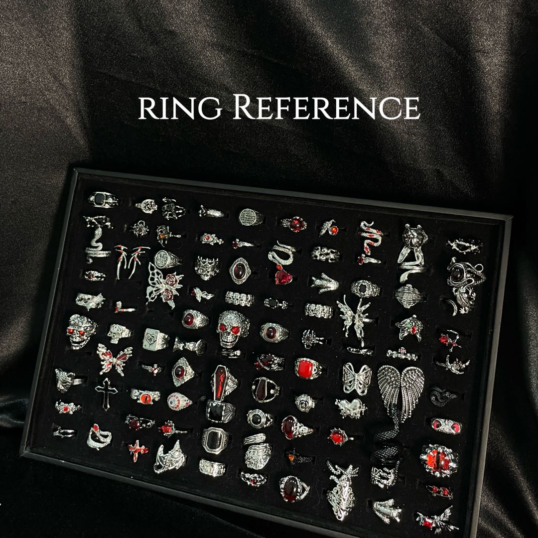 Jollyhit Gothic Red & Black Mystery Jewelry Skull Jar – 30PCS Costume Jewelry Set, Vampire-Inspired Gift,Estimated Delivery in 15 Business Days
