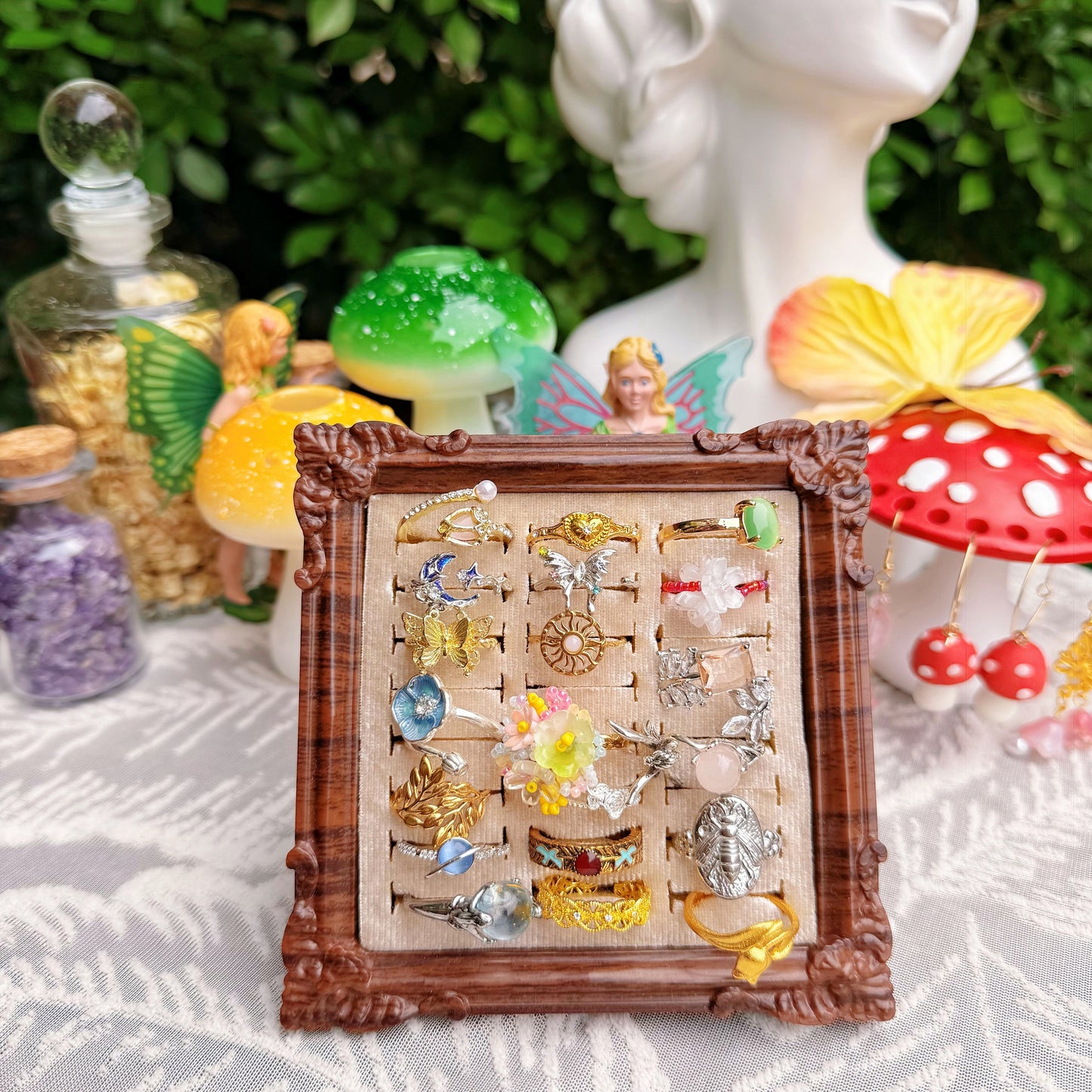 Jollyhit Whimsical & Fairycore Mystery Jewelry Jar – 24PCS Colorful Summer Jewelry Set, Cute Fruit & Insect Aesthetic, Lightweight Resin & Plastic Accessories - Estimated Delivery in 15 Business Days