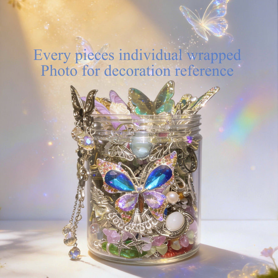 Jollyhit Butterfly Aesthetic Mystery Jewelry Jar, Witchy Fairycore Style Costume Jewelry - Estimated Delivery in 15 Business Days