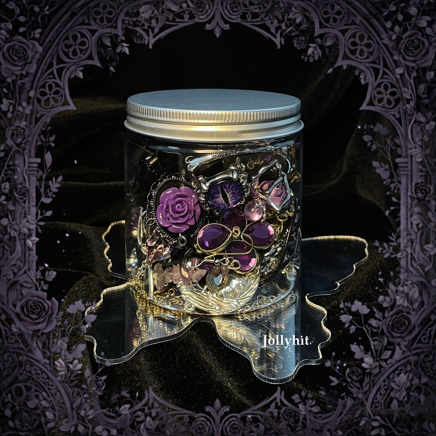 [Red, Blue, Purple, or Green Theme | Non-Customizable] Gothic Witchy Mystery Jewelry Jar 30 Pcs - Estimated Delivery in ~15 Business Days