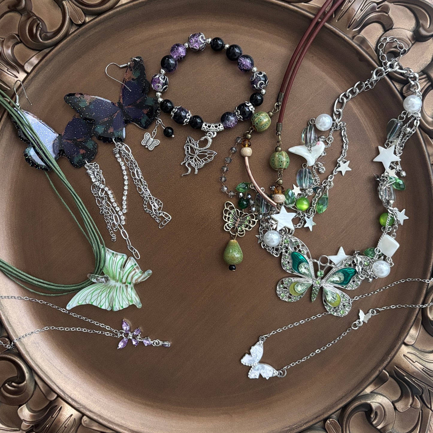Jollyhit Butterfly Aesthetic Mystery Jewelry Jar, Witchy Fairycore Style Costume Jewelry - Estimated Delivery in 15 Business Days