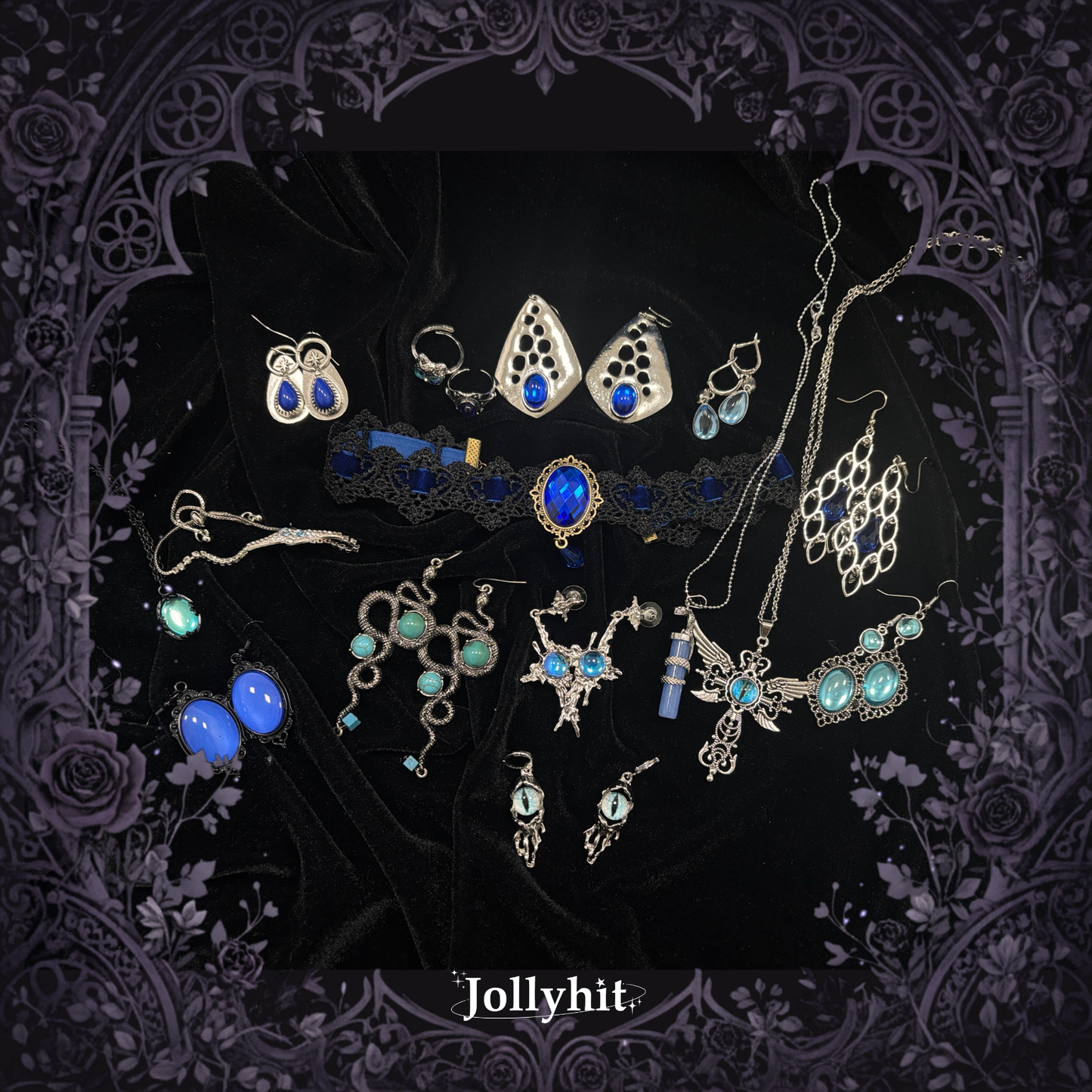 [Red, Blue, Purple, or Green Theme | Non-Customizable] Gothic Witchy Mystery Jewelry Jar 30 Pcs - Estimated Delivery in ~15 Business Days
