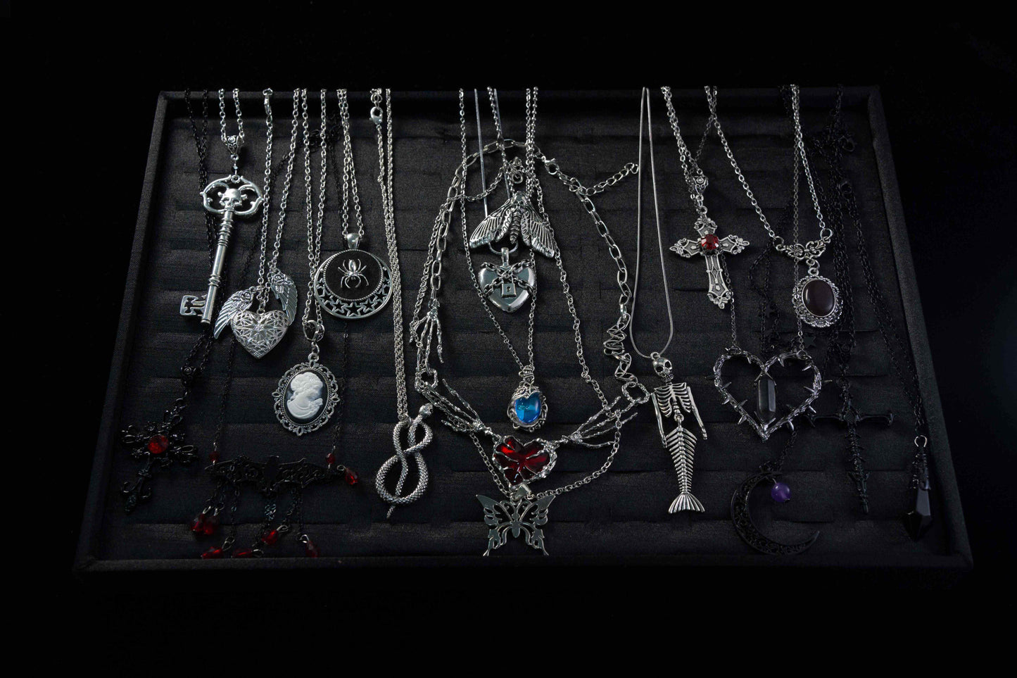 50pcs Gothic Witch Mystery Jewelry Jar – Viral Unboxing Haul | Gothcore Aesthetic Surprise Box