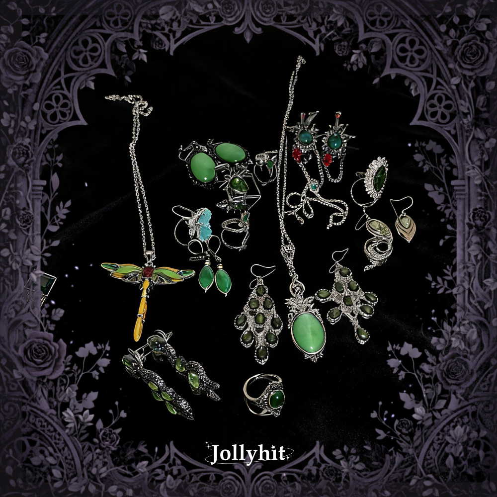 [Red, Blue, Purple, or Green Theme | Customizable] Gothic Witchy Mystery Jewelry Jar - Estimated Delivery in ~15 Business Days