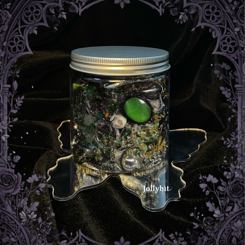 [Red, Blue, Purple, or Green Theme | Customizable] Gothic Witchy Mystery Jewelry Jar - Estimated Delivery in ~15 Business Days