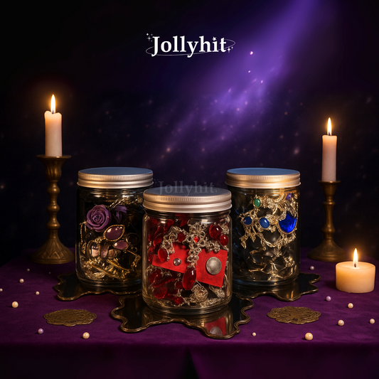 [Red, Blue, Purple, or Green Theme | Non-Customizable] Gothic Witchy Mystery Jewelry Jar 30 Pcs - Estimated Delivery in ~15 Business Days